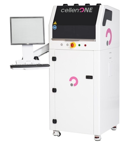 The cellenONE single-cell isolation and nanoliter dispensing robotic platform. 