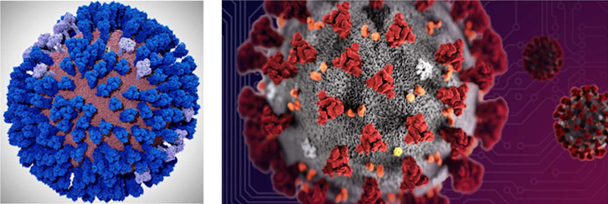 A SARS-CoV-2 coronavirus envelope all-atom computer model is being developed by the Amaro Lab of UC San Diego on the National Science Foundation-funded Frontera supercomputer of Texas Advanced Computing Center at UT Austin. The image depicts the all-atom influenza virus simulations researchers plan to apply to the novel coronavirus.