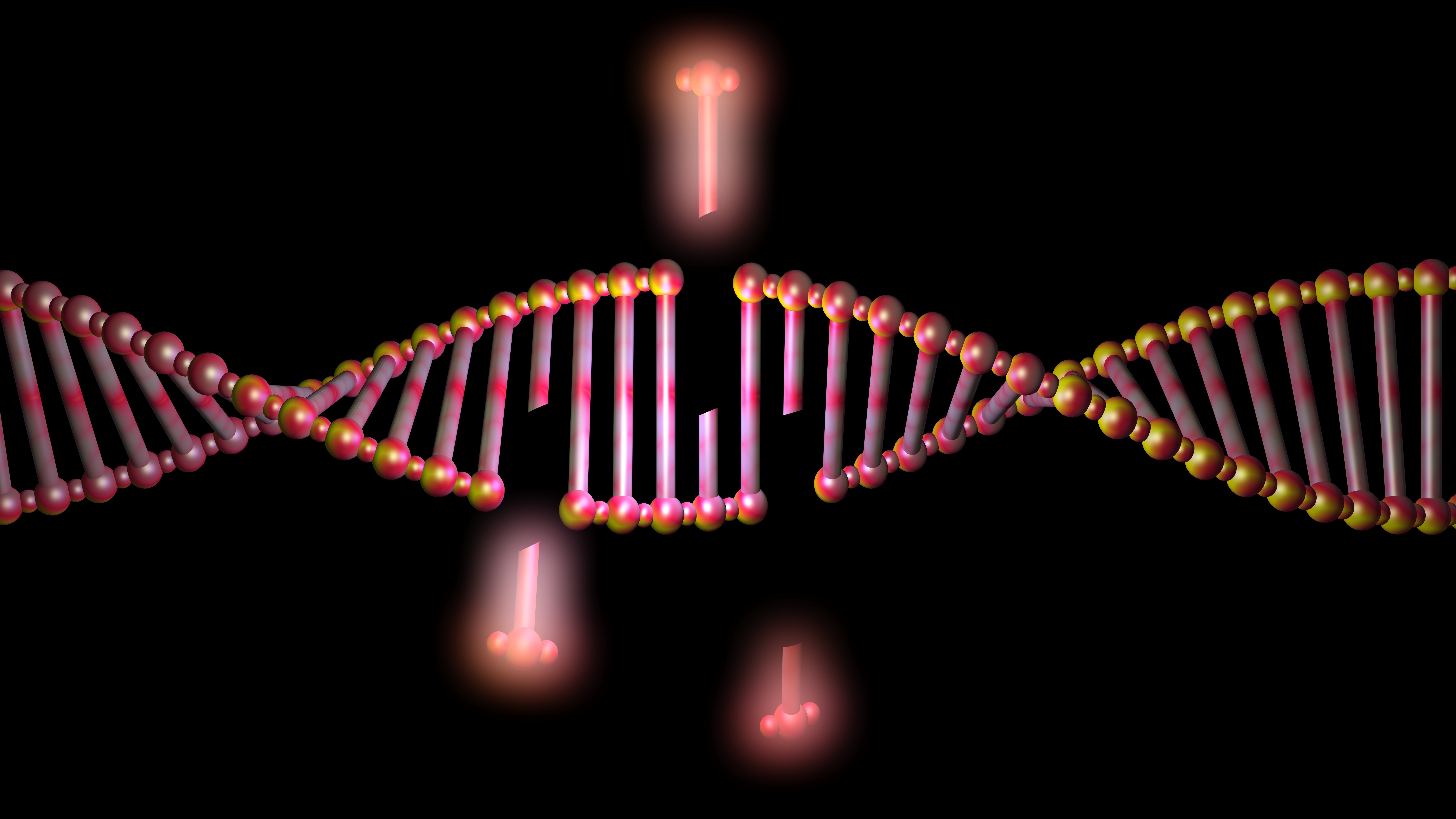 Изменение генома клетки. ДНК гены геном. Мутационная ДНК. ДНК визуализация. Молекула ДНК.